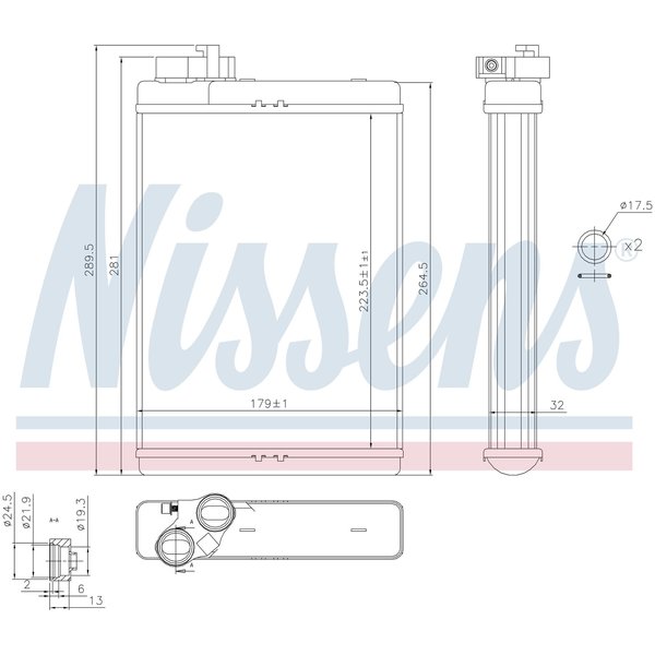 Nissen Heater Core, 70231 70231